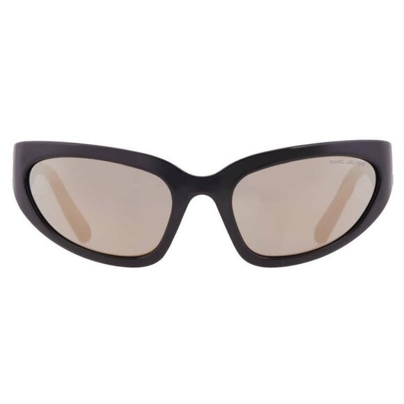New Authentic Marc Jacobs Bronze Mirror Wrap Ladies Sunglasses MARC 738/S 008A/J - Picture 1 of 5